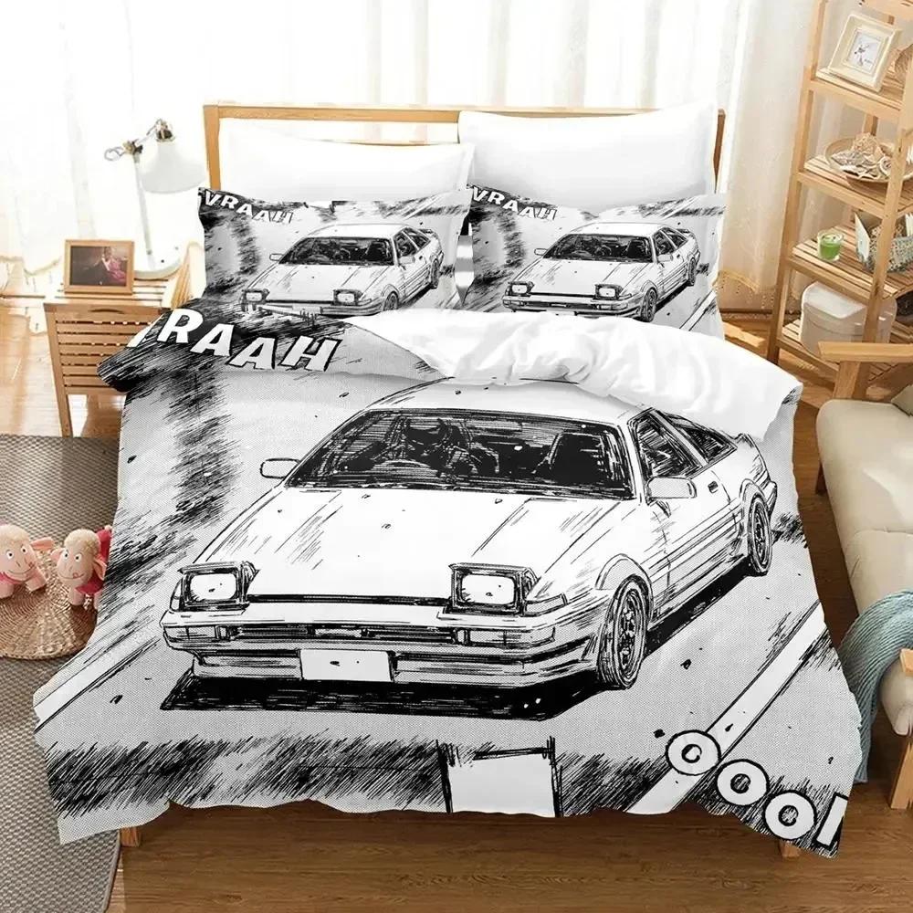 Comforter Luxury New 3D Print Initial D Ae86 Comfortable Duvet Bedding Set Children Bedroom Decoration Home Textile