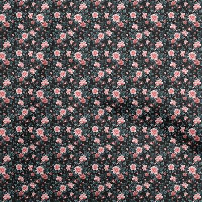 Cotton Flex Black Fabric Florals Fabric For Sewing Printed Craft Fabric By The Yard 40 Inch