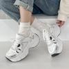 Fashion Women's Platform Mesh Sports Shoes Fashion Breathable Walking Chunky Sneakers Woman Thick Sole Non Slip Lace Up Running Shoes