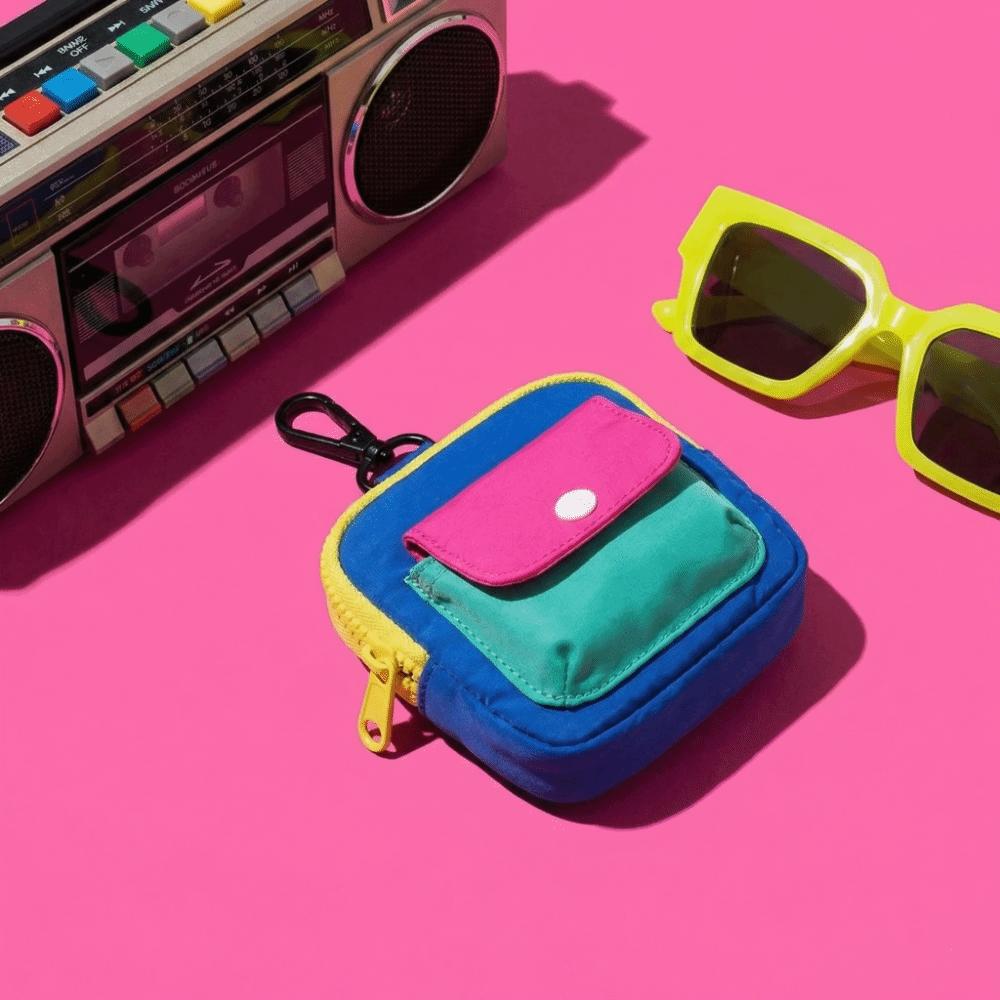 Stylish Portable Storage Bag Portable Zipper Earphone Case Compact Small Hanging Bag  Daily