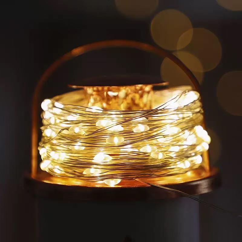 Christmas LED USB Copper Star String Lights - Outdoor Holiday Decoration