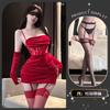 Sexy lingerie sexy welcome lace mesh burst flash sweet and greasy banquet girl hip skirt backless