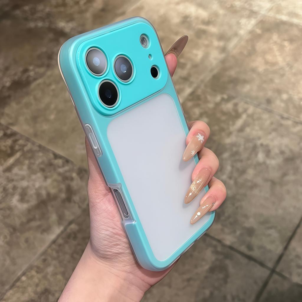 Luxury 2 In 1 Candy Color Matte Phone Case For iPhone 13 14 15 16 17 Pro Max Plus Air Shockproof Bumper Back Cases Cover