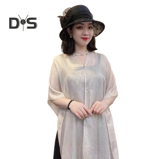 

Летняя шаль с V-образным вырезом, планкой на пуговицах, легкая защита от солнца, универсальная пляжная шаль, однотонная шаль для отпуска с солнцезащитным кремом шампанского