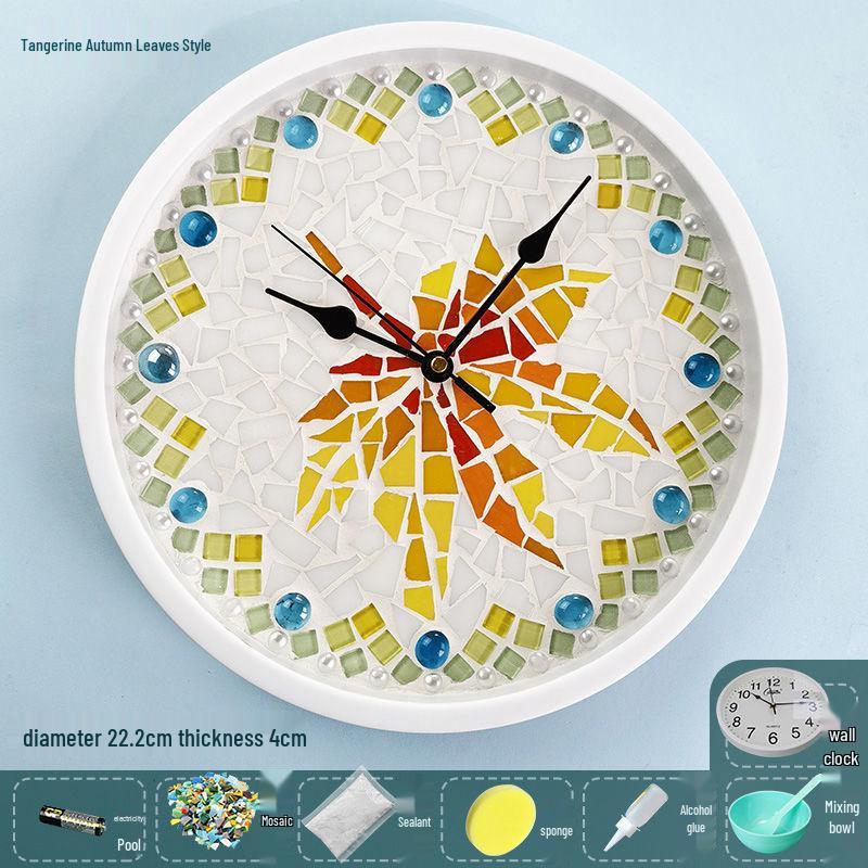 DIY Handmade Wall Clock Kit – Creative Collage for Children and Adults