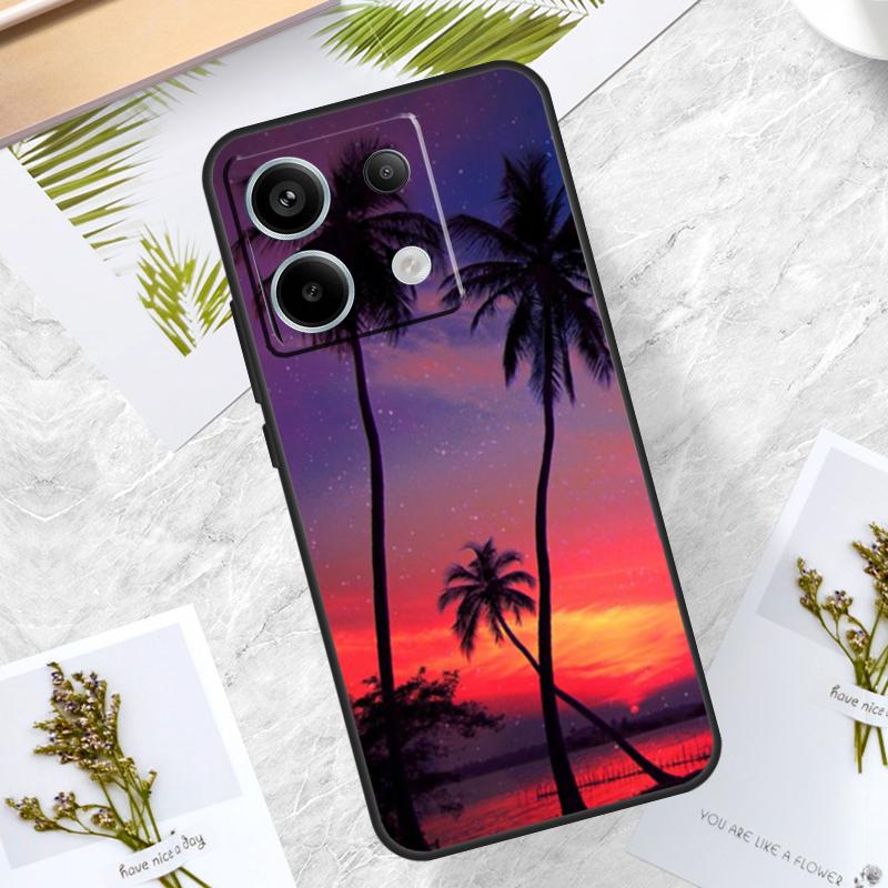 Stars Space Palm Trees Case For Xiaomi Redmi Note 13 14 Pro 12 11 10 15 Pro Plus Redmi 15 10C 12C 13C 14C 15C Cover