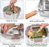Deep Fryer, Square Frying Pot with Basket and Lid Portable Deep Frying Pan with Handle Oil Strainer Po