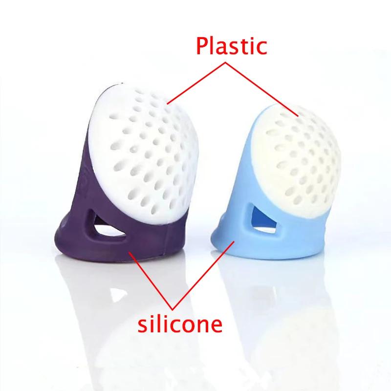 2/4pcs Silicone Thimbles Anti-stick Finger Cover Household Sewing Finger Protector Multifunctional Fingertips Crafts Sewing Tool