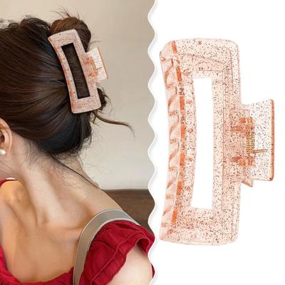 Women Hair Claw Anti-slip Teeth Strong Grip Shark Hair Clip Large Size Back Head Hair Clamp Hair Accessories