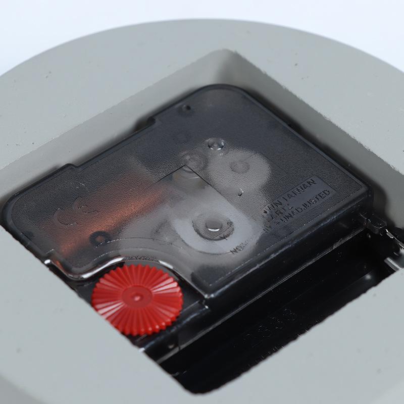 Industrial Style Concrete Desktop Clock with Brass Hand