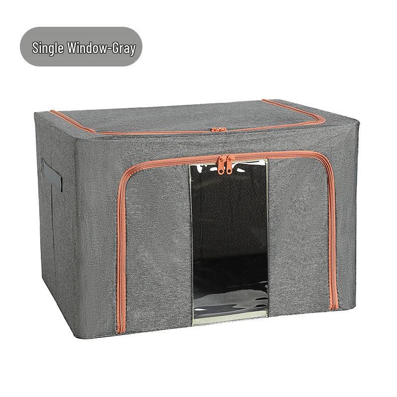 Extra Large Foldable Polka Dot Storage Box - Thick Oxford Cloth for Clothes & Quilts