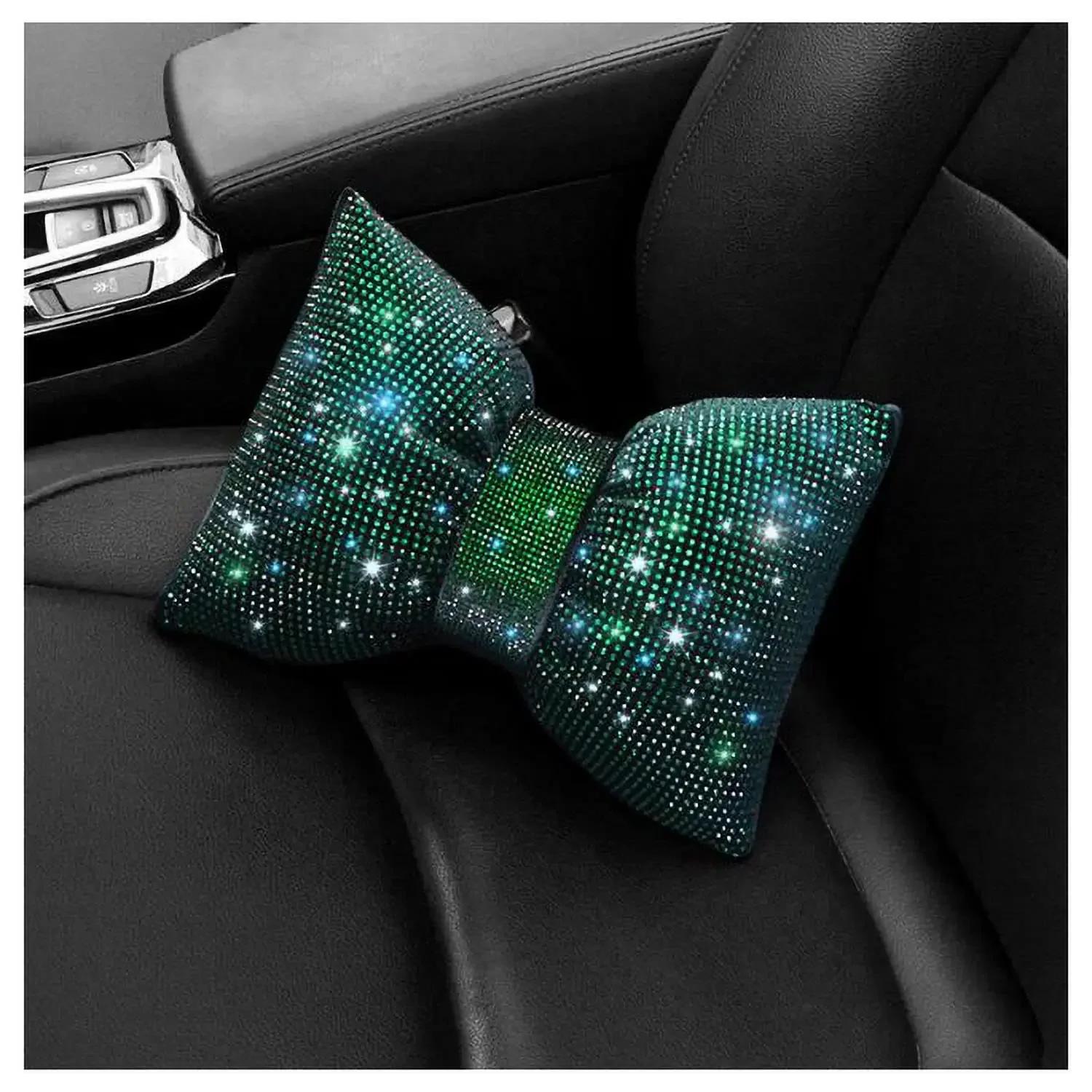 

1PC Diamond Crystal Bowknot Автомобільна подушка для шиї Rhinestone Автоматичний підголівник для сидіння Подушки для талії Bling автомобільні аксесуари для жінок