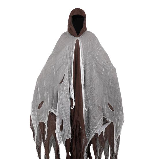 

Хэллоуинский плащ с капюшоном для взрослых, средневековый плащ ведьмы/колдуна, унисекс, костюм призрака для косплея, костюм Крика для костюмированной вечеринки, косплея кофейный