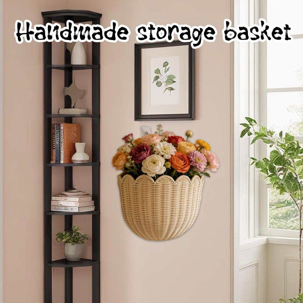 Panier en rotin tressé, idéal pour les débutants, rangement pour clés, organisateur de salle de bain, motif tournesol, panier de méditation.