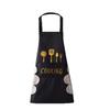 Waterproof Oil-Proof Women's Cooking Apron with Hand Wipe Design - Knife and Fork Style, New Model for Adult Home Kitchen and Wedding.
