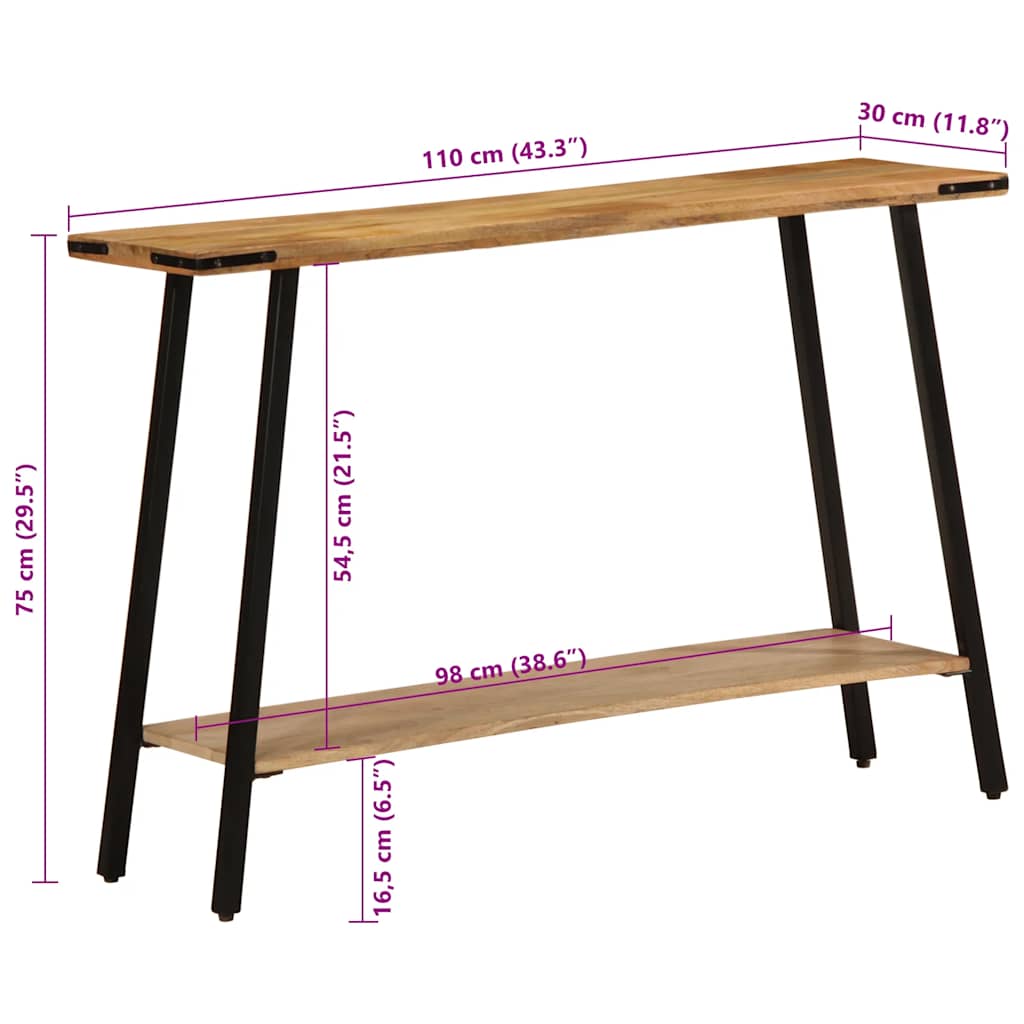 Console Table 110 X 30 X 75 Cm Solid Mango Wood