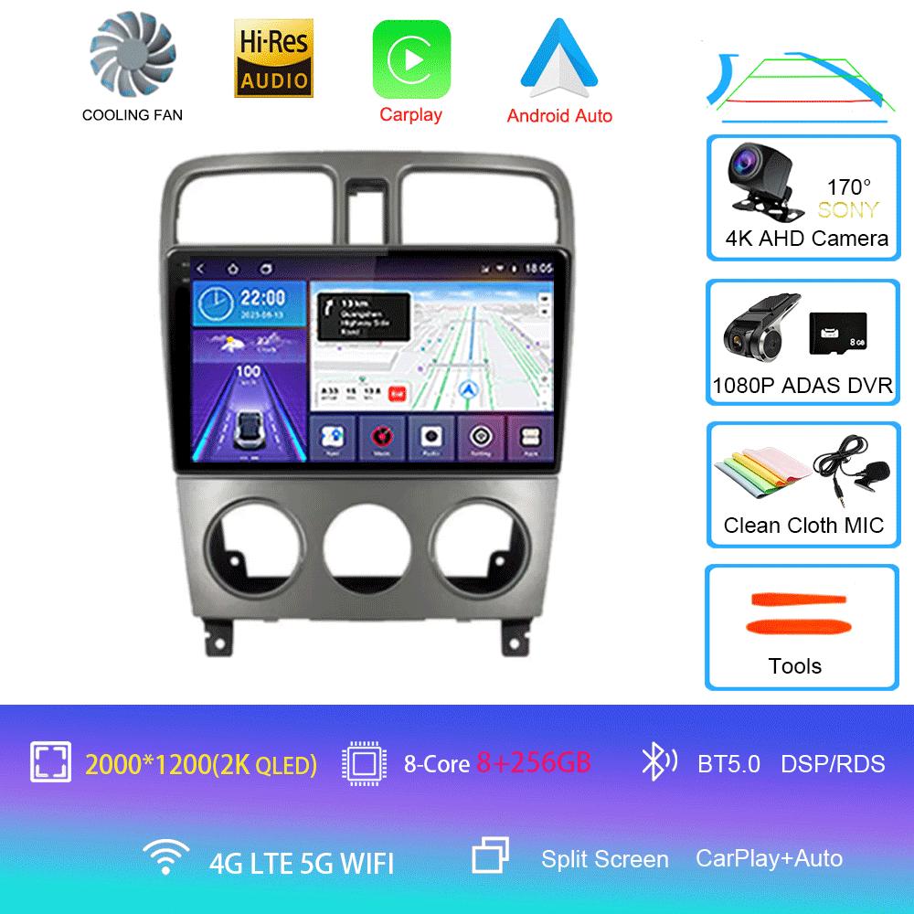 For Subaru Forester SG 2002 - 2008 Car Radio Android 14 Carplay Auto 2K Screen Multimedia Player DSP Autoradio Stereo Head Unit
