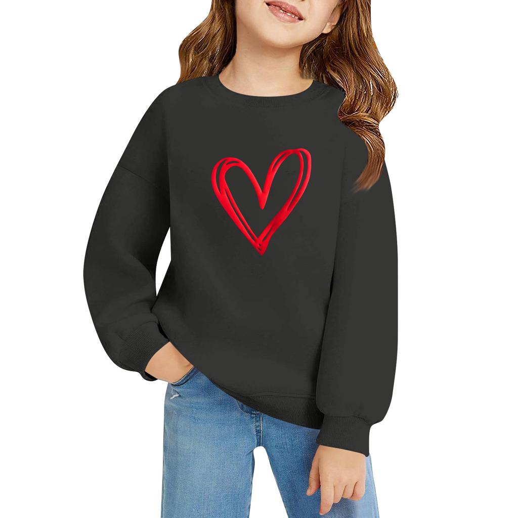 Kinder Langarm Lockerer Pullover Buchstabenaufdruck Rundhals Sweatshirt