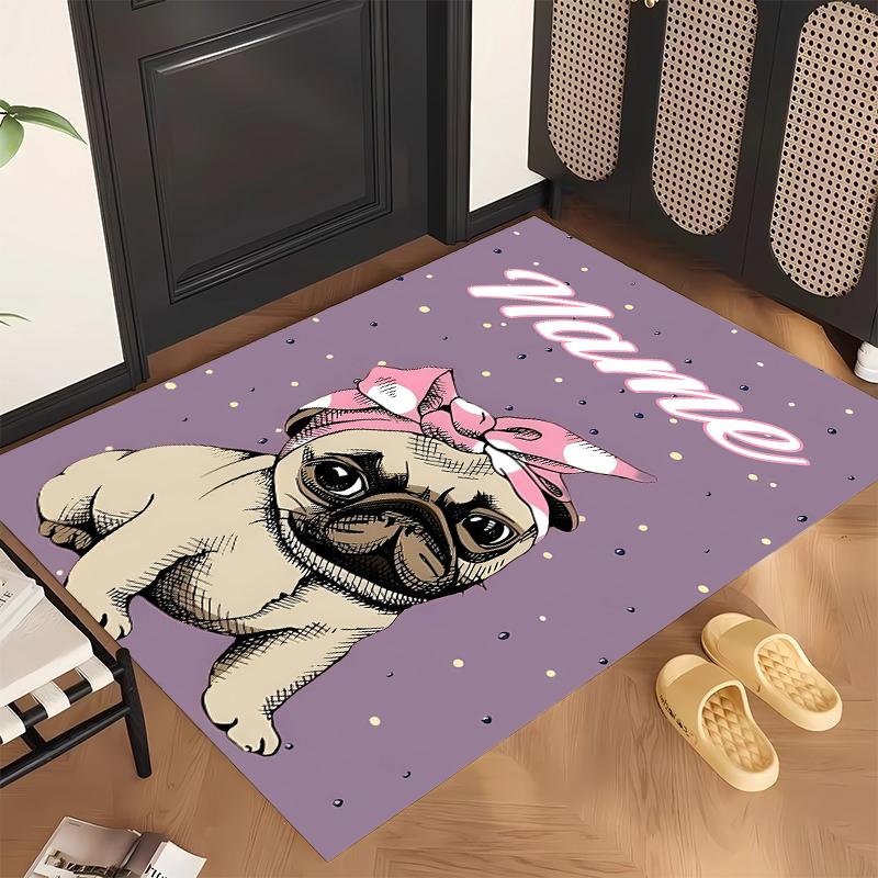 Cute PUPPY (14) Personalized Name Office Carpet Stylish Decor for Living Room Bedroom Kitchen