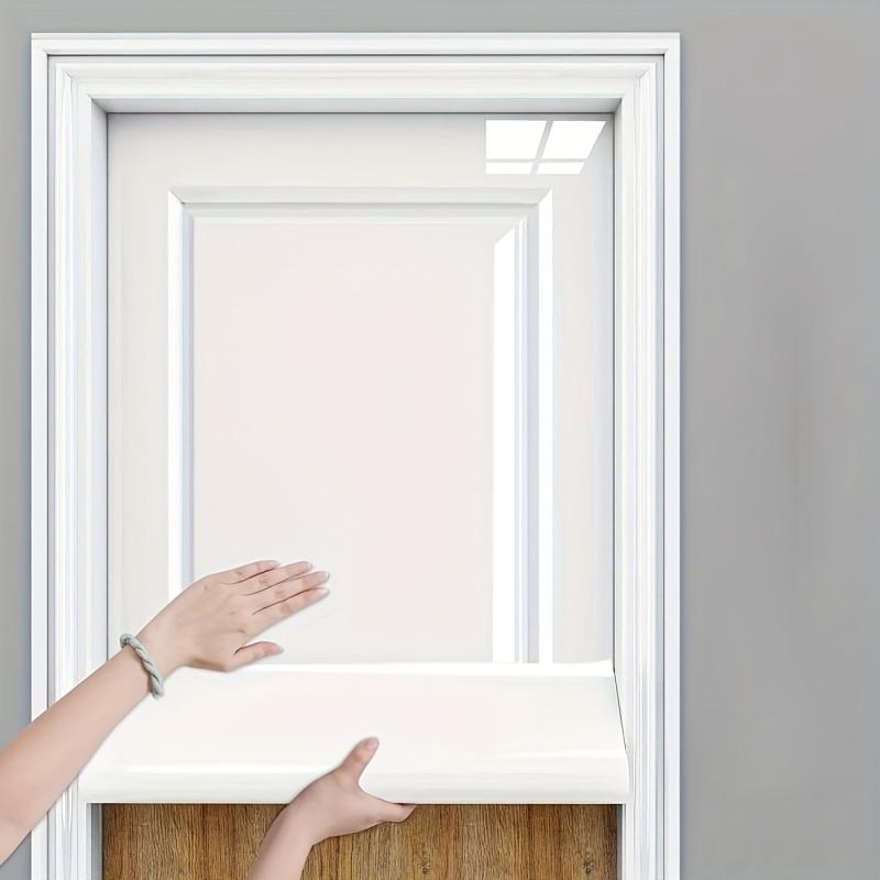 Pegatina de Puerta Removible Autoadhesiva - Textura de Grano de Madera de Alta Gama, Pegatinas de Puerta para Renovación del Hogar, Superficie Texturizada