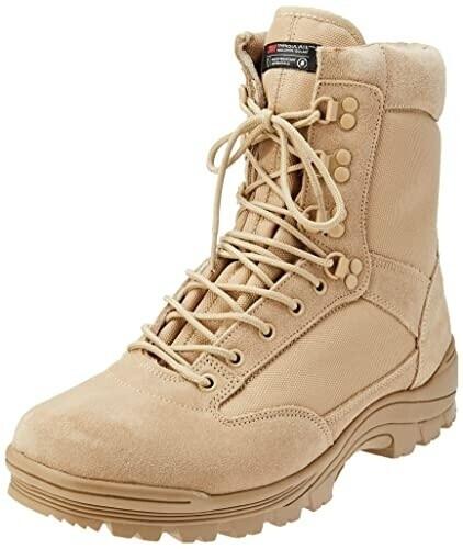 Stiefel Mil Tec Tactical YKK werden mit einem Reißverschluss geschlossen
