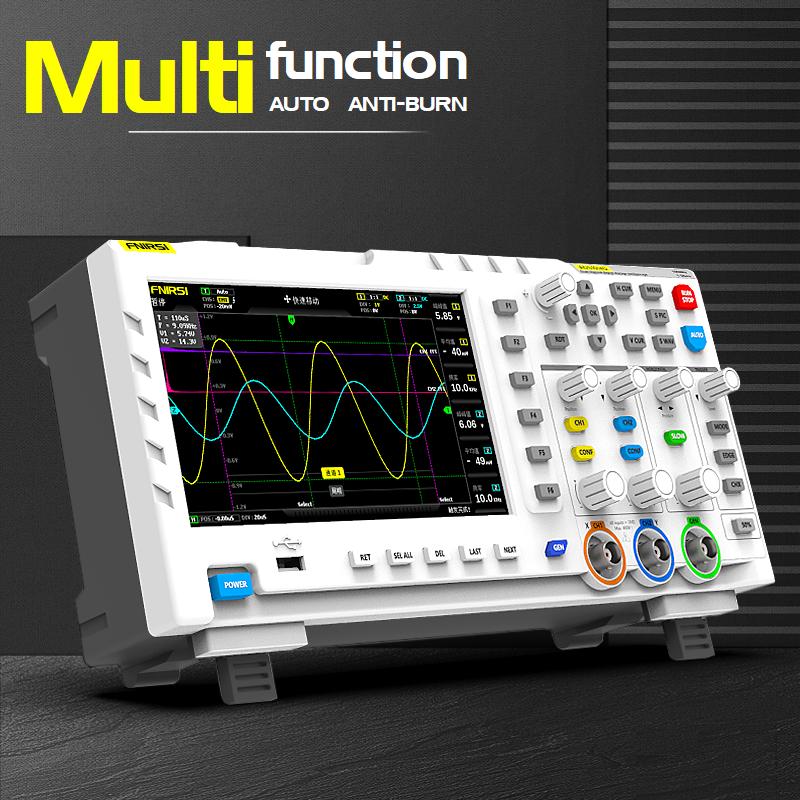 FNIRSI-1014D Digitales Oszilloskop 2 in 1 Zweikanal-Eingangssignalgenerator 100MHz* 2 Bandbreite 1GSa/s Abtastrate TFT-LCD