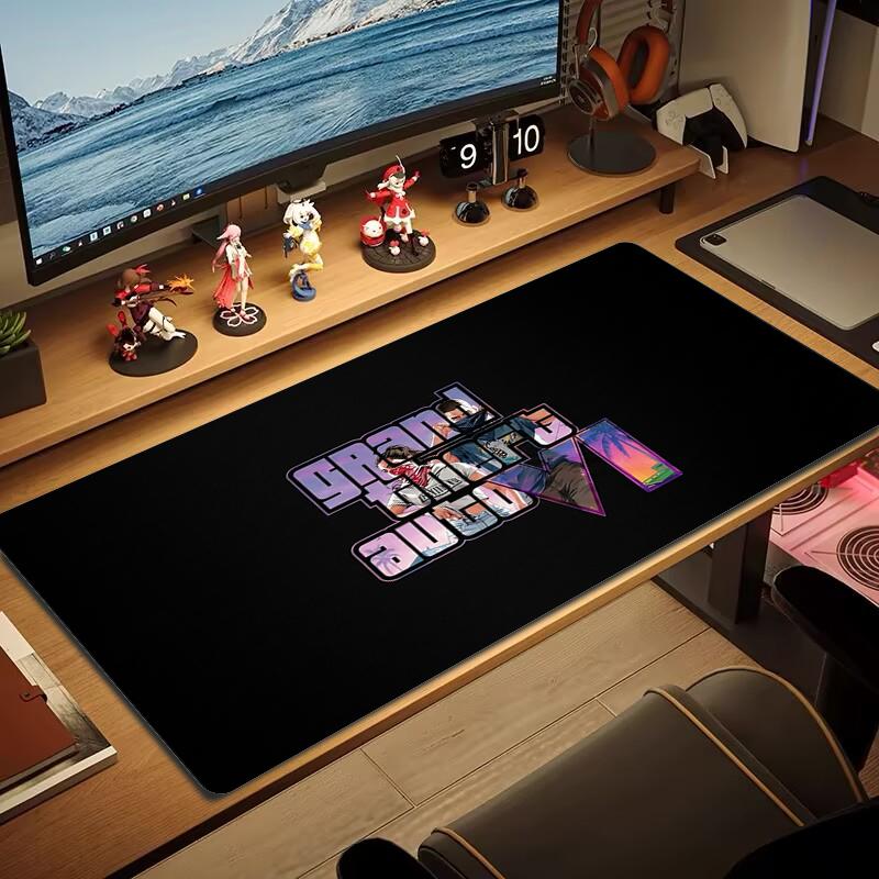 Grand Theft Auto Mouse Pad Large Gaming Table Cushion Non-slip Laptop Tablet Big Mousepad XXL Mat Mini PC Playmat With Lock Edge