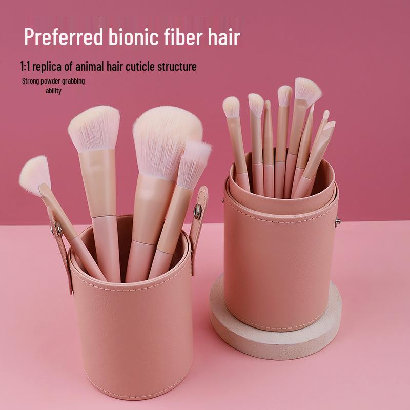 26-Piece Professional Pink Makeup Brush Set: Powder, Eyeshadow & Detail Brushes