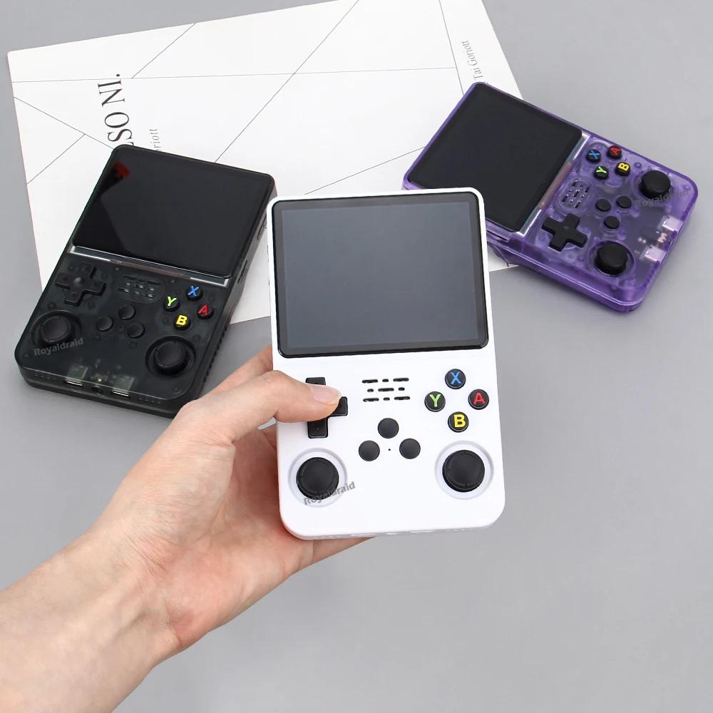NEW Transparent R36S Retro Handheld Video Game Console Linux System 3.5 Inch IPS Screen Mini Video Player 15000+ Classic Games