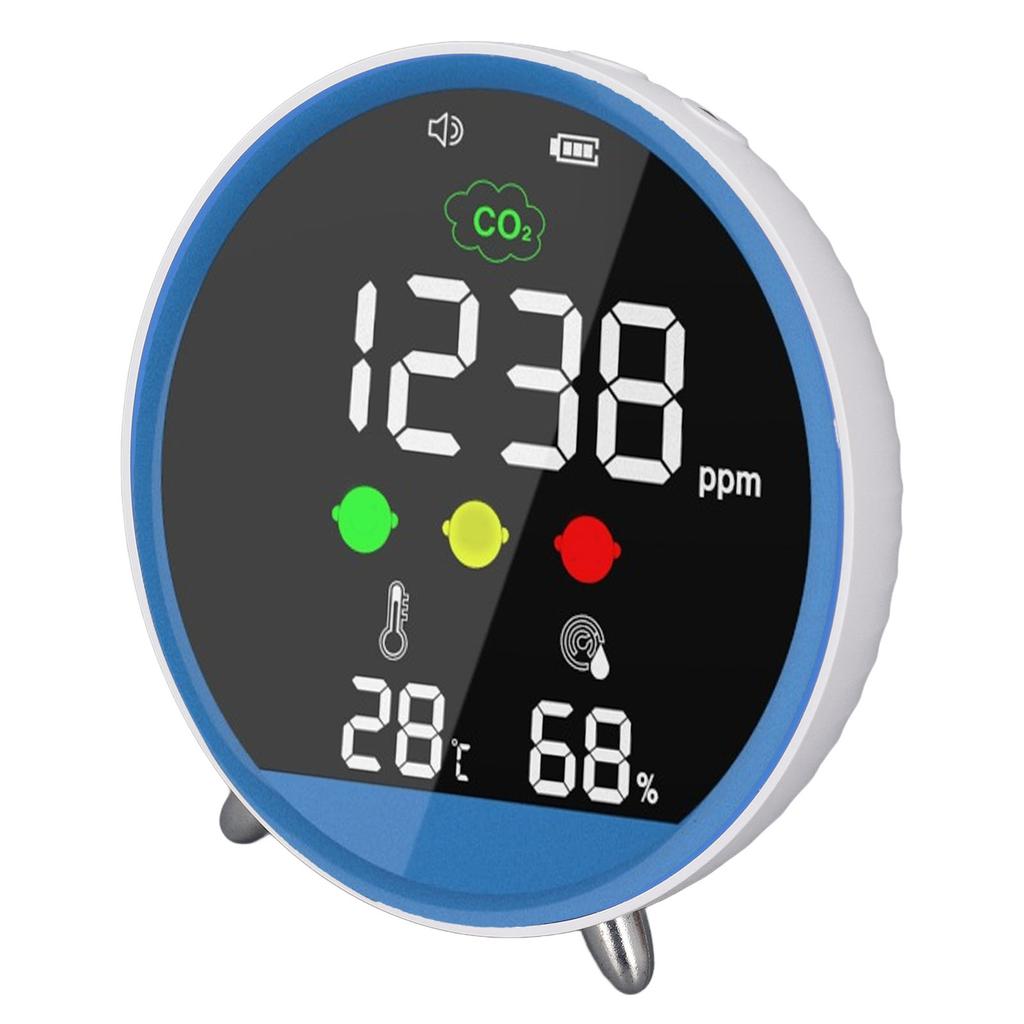 Desktop CO2 Detector 400‑5000ppm High Accuracy Indoor CO2 Tester with Temperature and Humidity Displ