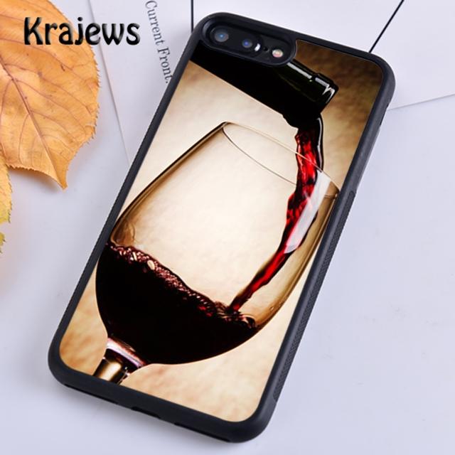 Krajews Red Wine Glass Soft Phone Case Cover For iPhone 17 Air 16 15 14 plus 11 12 13 pro max coque Shell Fundas
