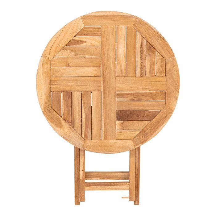 Oviedo Table de jardin, Ø 70 cm, en teck.