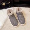 Winter new one-pedal cotton shoes non-slip soft-soled thick-soled dad shoes warm and velvet home shoes indoor cotton slippers