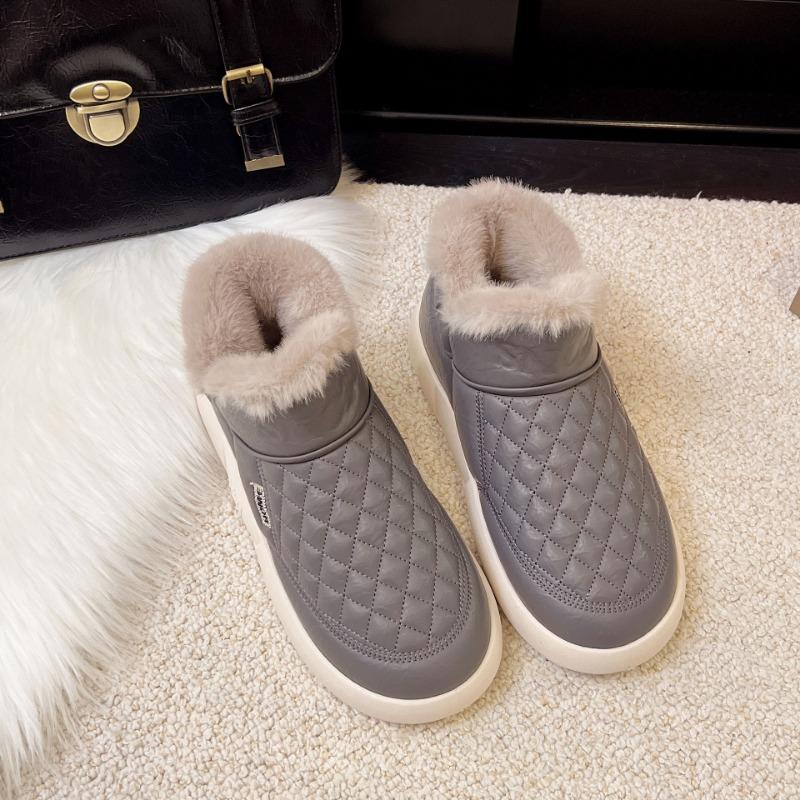 Winter new one-pedal cotton shoes non-slip soft-soled thick-soled dad shoes warm and velvet home shoes indoor cotton slippers