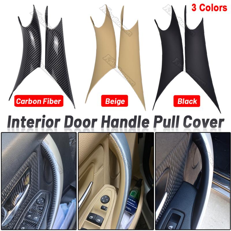 2Pcs ABS Interior Door Handle Pull Protective Cover for -BMW 3 4 Series F30 F35 2012-2018
