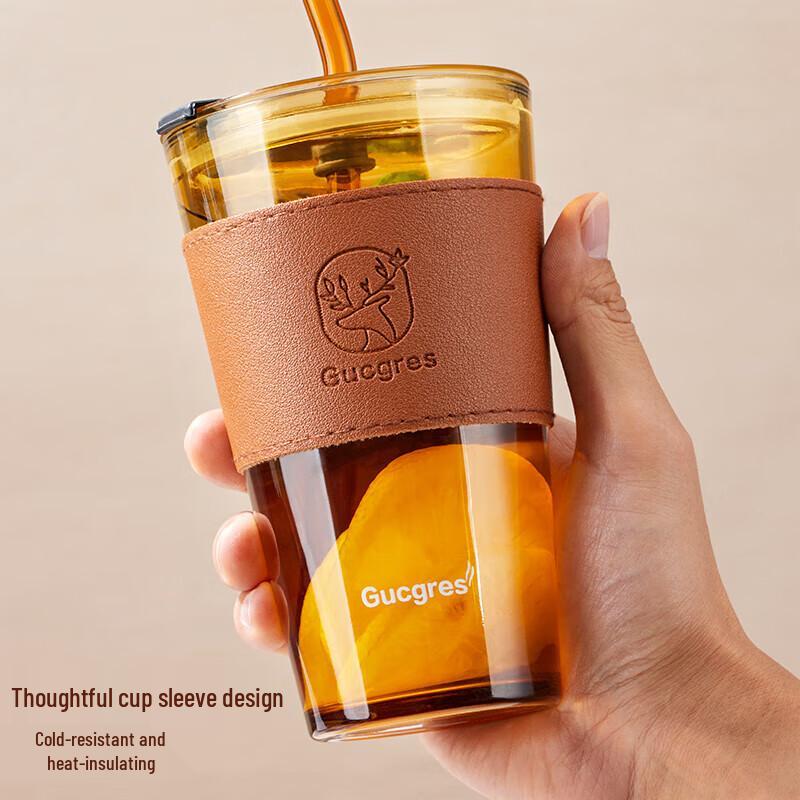 Kiss Kiss Fish Bamboo Style Glass Cup