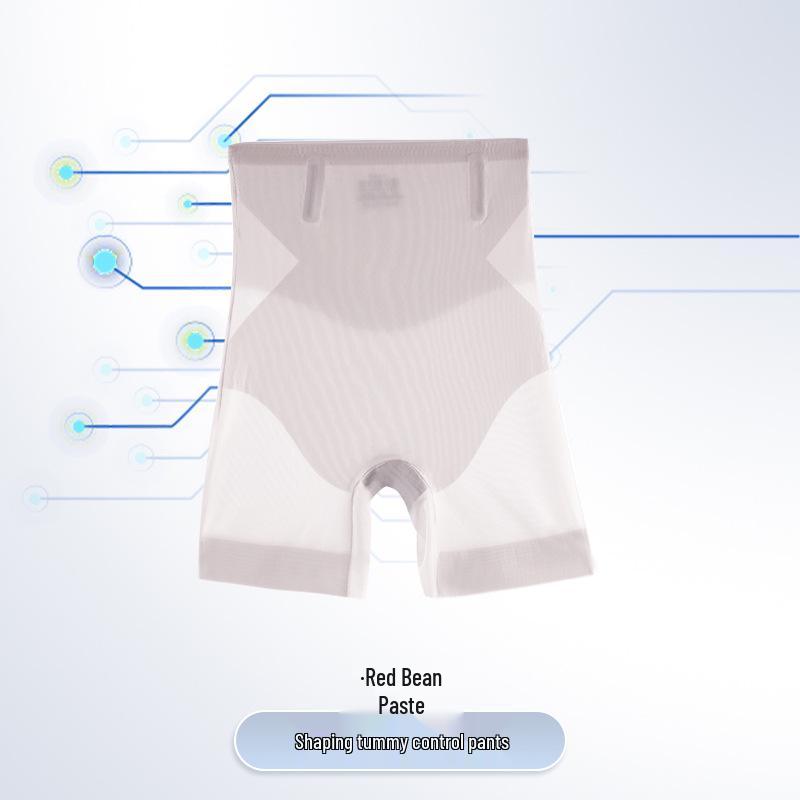 

Летнее бесшовное нижнее белье из ледяного шелка с высокой талией и контролем живота L