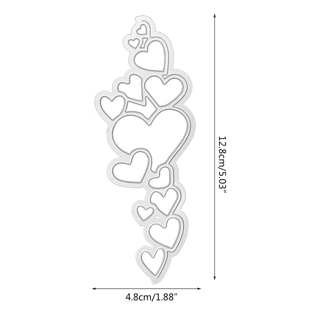 Metal Cutting Die 3D Love Heart Cutting Dies for DIY Scrapbooking Photo Deco