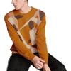 Puma Color Block Pattern Pullover Crew Neck Sweater Men Tops Caramel 535804-66