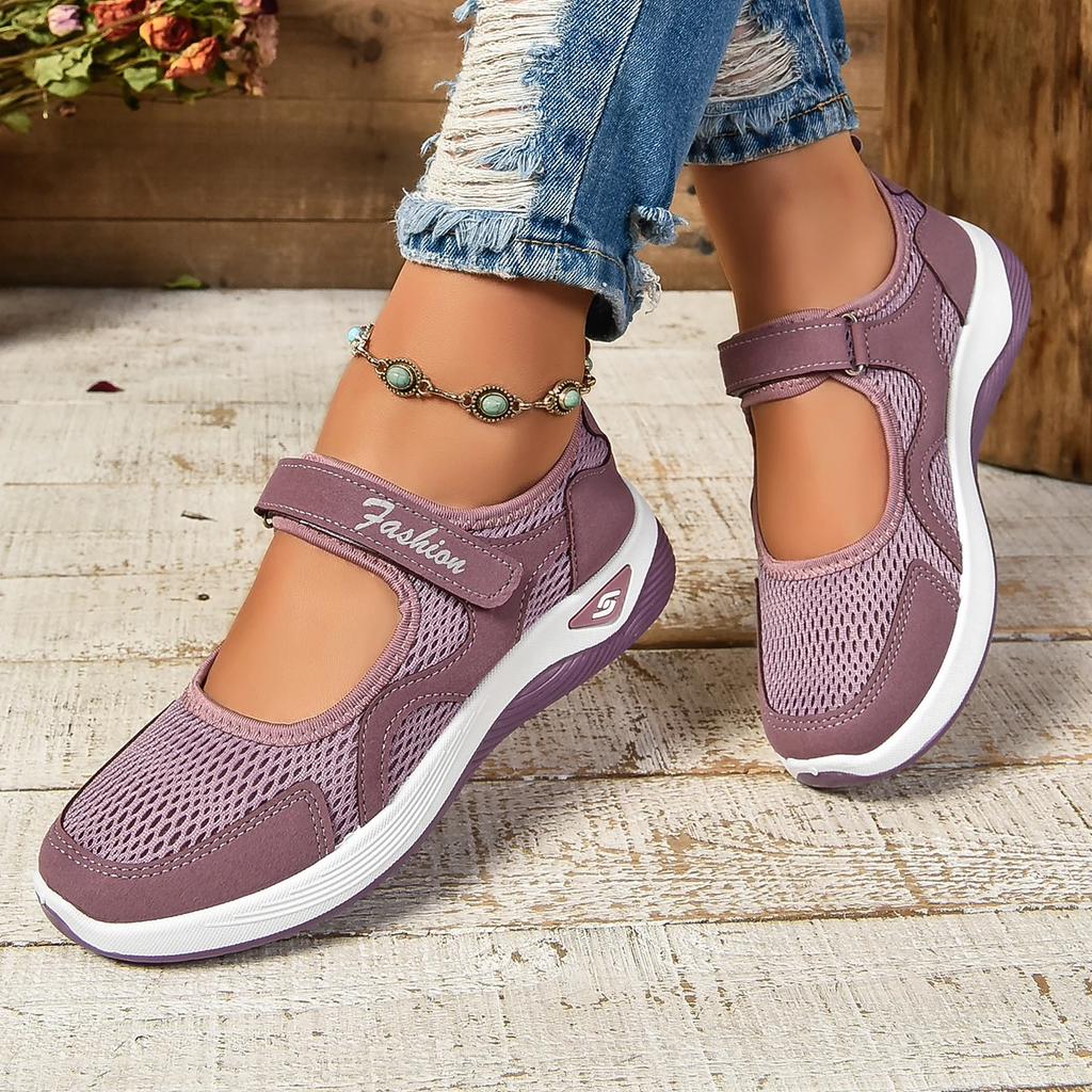 Fashion Women Sneakers Fashion Shallow Mesh Breathable Vulcanized Shoes Autumn New Round Head Flat Comfortable Casual Women's Shoes
