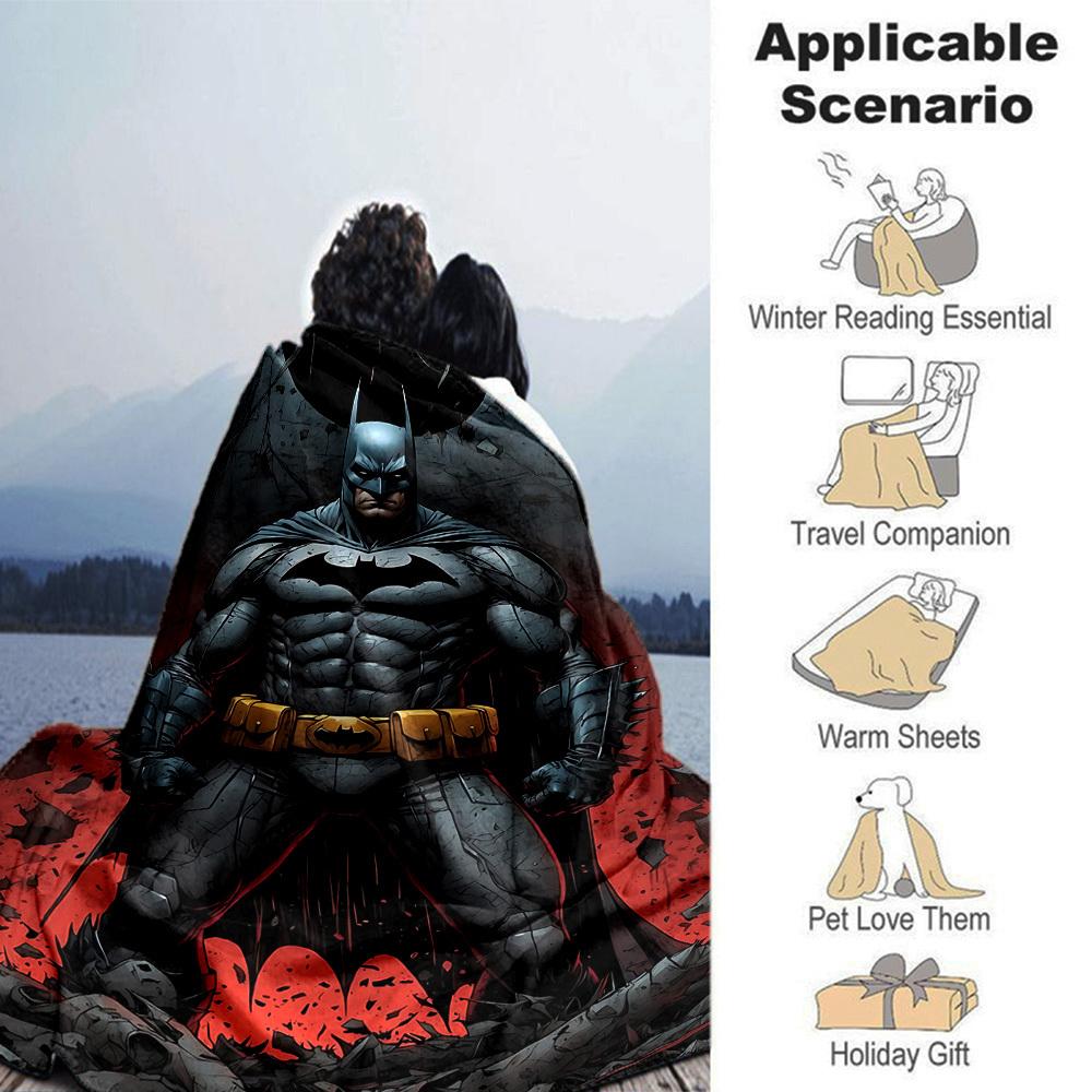 1pc Batman, Gotham Flannel Blanket - Soft Warm Throw for Home, Office, TravelL1319