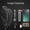 Bike Saddle Bag Polyester Reflective Strip Large Capacity Carrying Bag for Riding Cycling