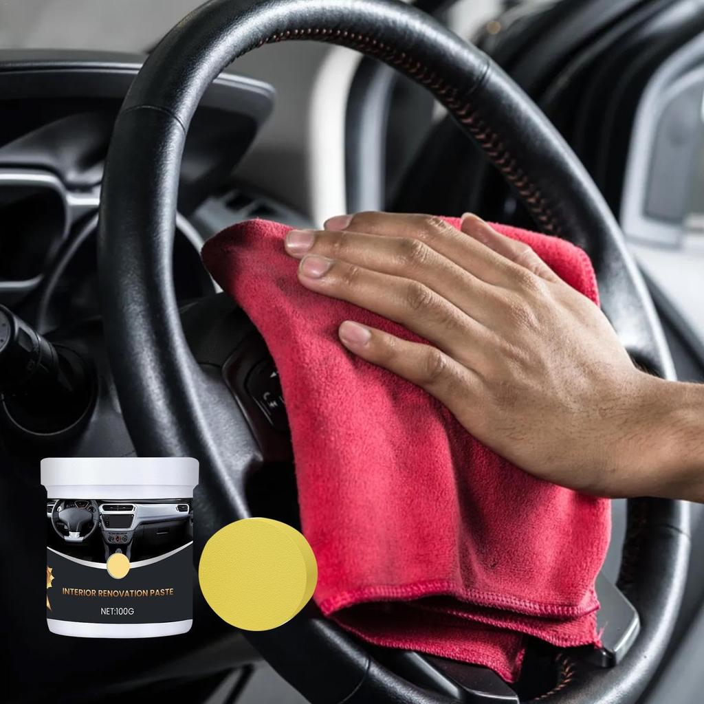 100g Car Interior Polish Leather Repair Cream Car Leather Balm Car Interior Dashboard Restorer