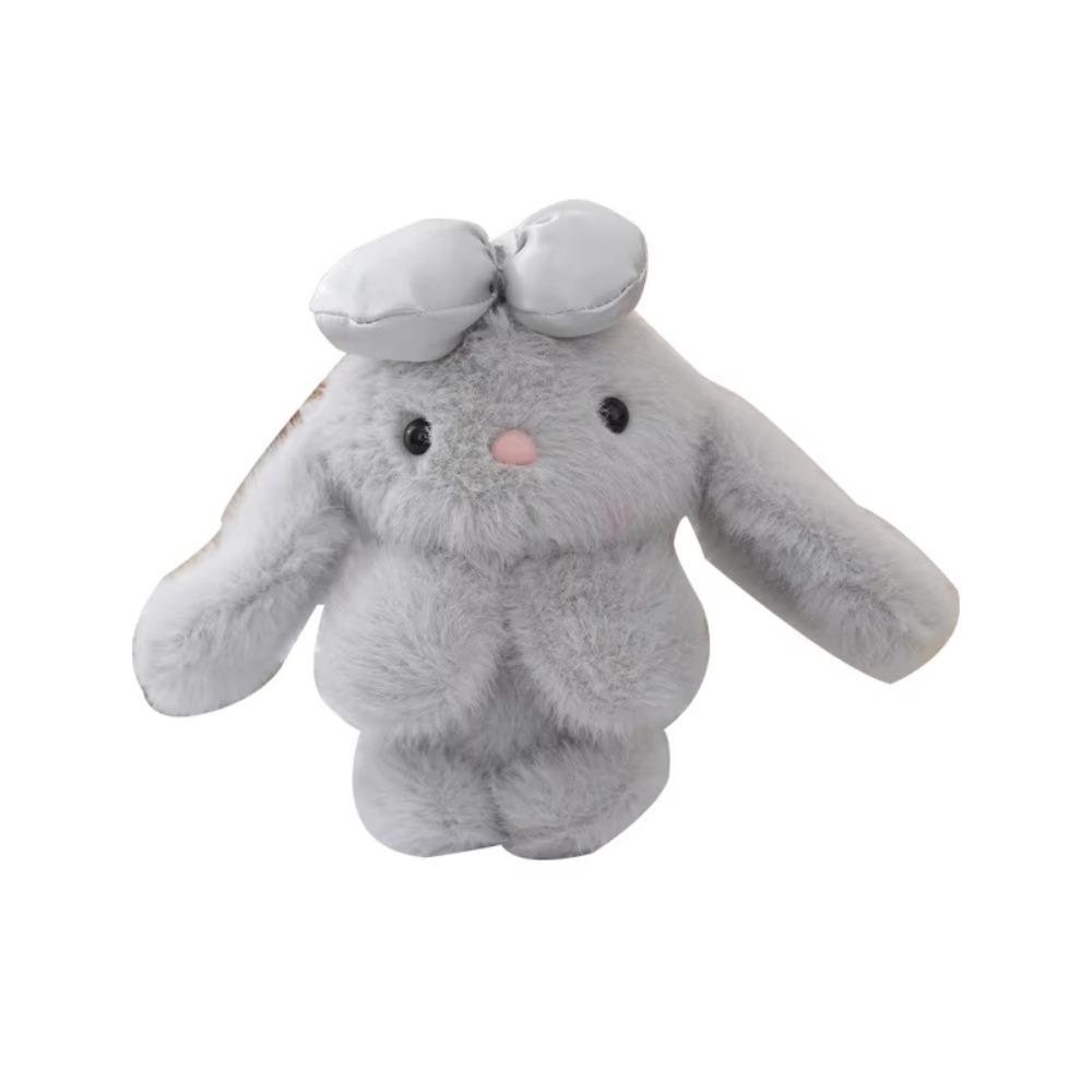 Lifelike Bunny Plush Ornaments Stuffed Animal Bow Bunny Plush Toy  Phone Accessories