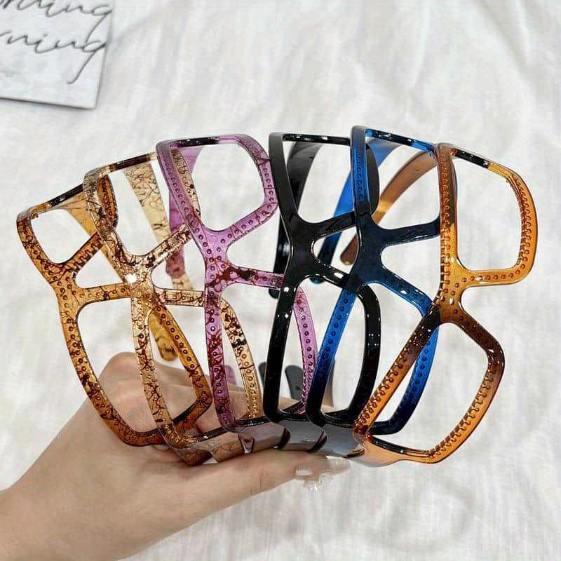 Chic Bow-Knot Glasses Headband for Women - Non-Slip, Fashionable Hair Accessory with Teeth for Secure Grip