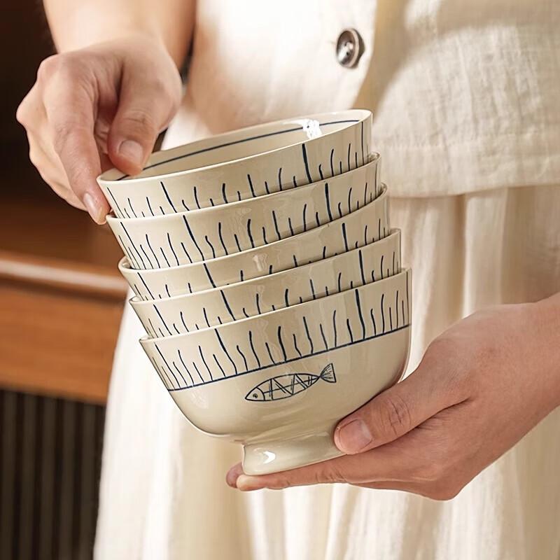 ZISIZ Japanese Style Ceramic Hand-Painted Serving Plates