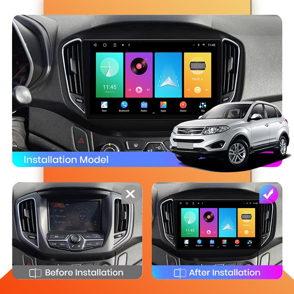 Car Radio Android Auto Carplay For Chery Tiggo 5 2014-2018 Multimedia Player Head Unit Stereo GPS Navigation BT WIFI 1+16GB