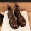 Yuanlitong winter new platform Martin boots women's British style front lace-up cool women's boots wear high-end short boots