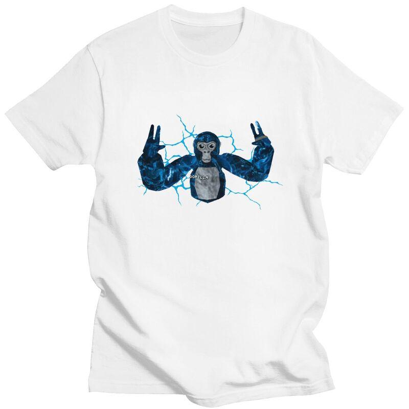 Male Lets Go Gorilla Gamer Meme T Shirt Round Neck Pure Cotton Short Sleeve TShirt Novelty Loose Oversized Summer Tyle Clothes