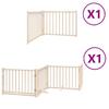 6 Piece Foldable Dog Gate 480 cm Poplar Wood